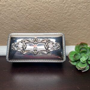 Vintage 1960's Silverplate Table Crumber Raimond Italy Repousse Lid CrumbCollect